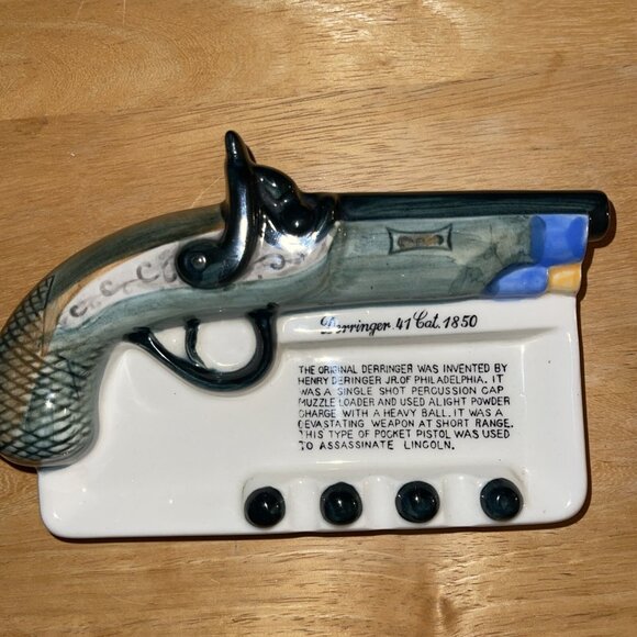 Vintage Derringer .41 Cal. 1850 ceramic Ashtray by Contemporary Ceramics - Picture 1 of 7